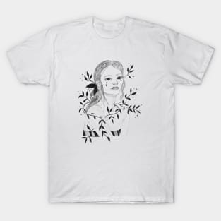 Crying floral girl T-Shirt